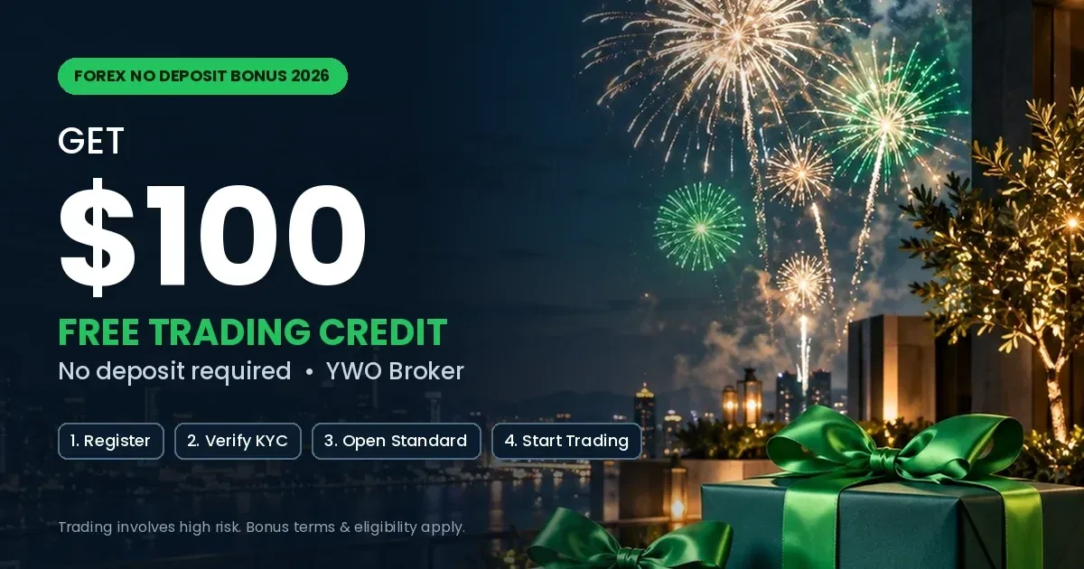 YWO $100 No Deposit Bonus  Trade the Live Market