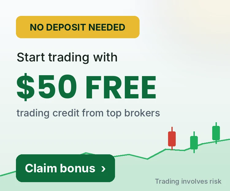 Get $50 free trading credit, no deposit needed